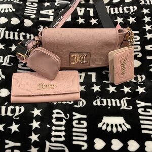 Juicy Couture Blush Pink Crossbody Bag Set
